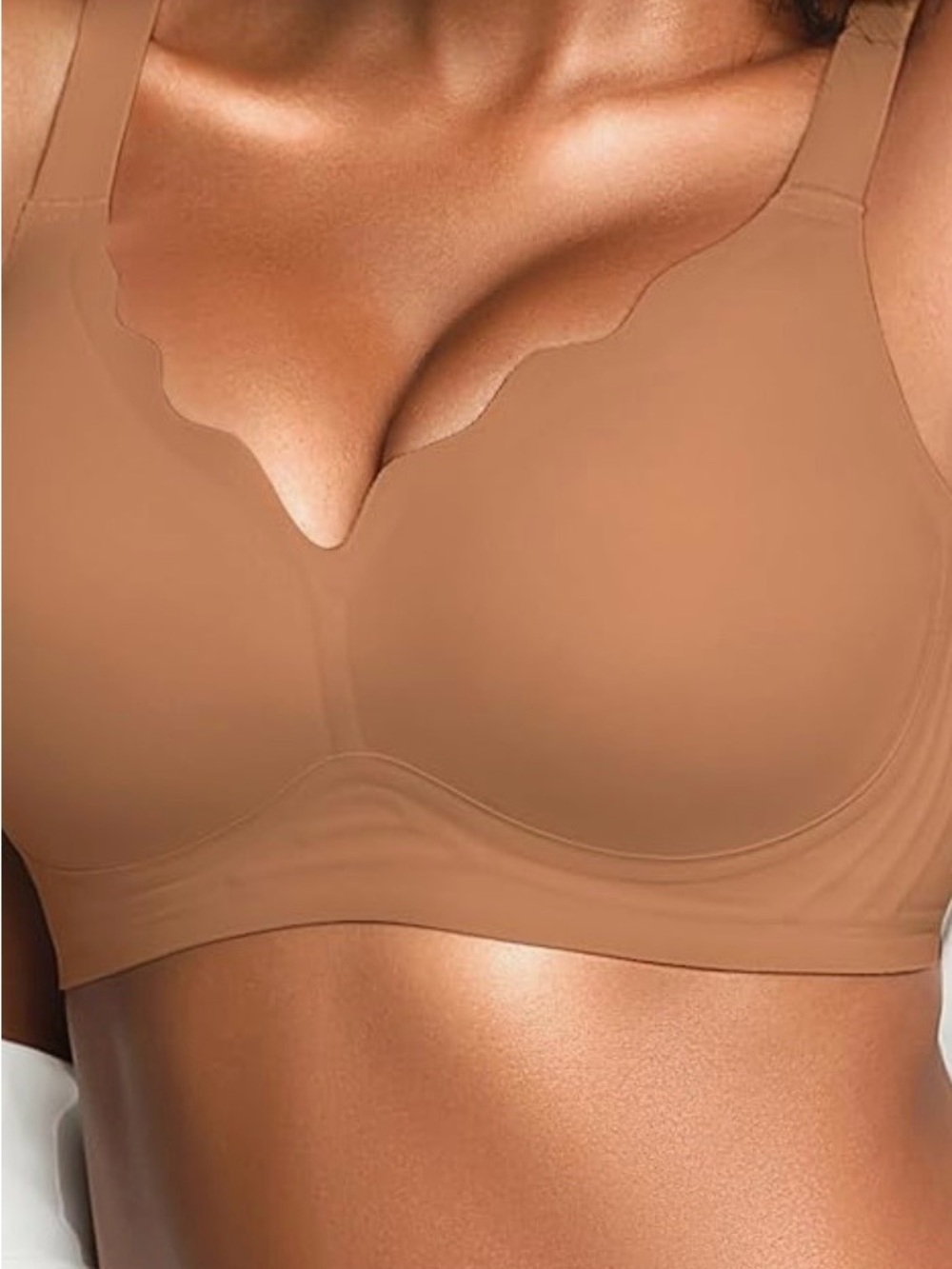 Seamless Wireless Jelly Bra in Tan - Women Intimates